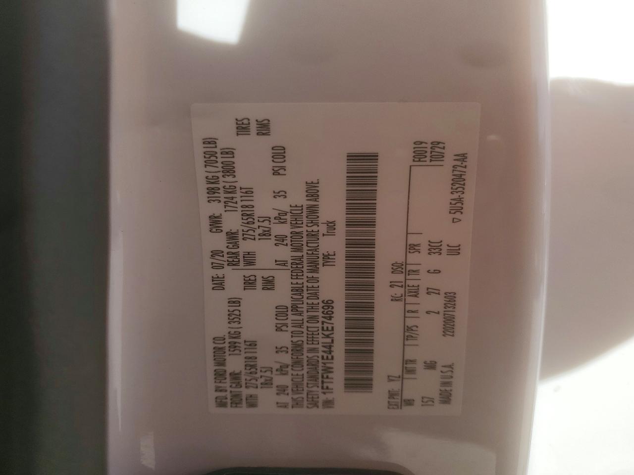 2020 Ford F150 Supercrew