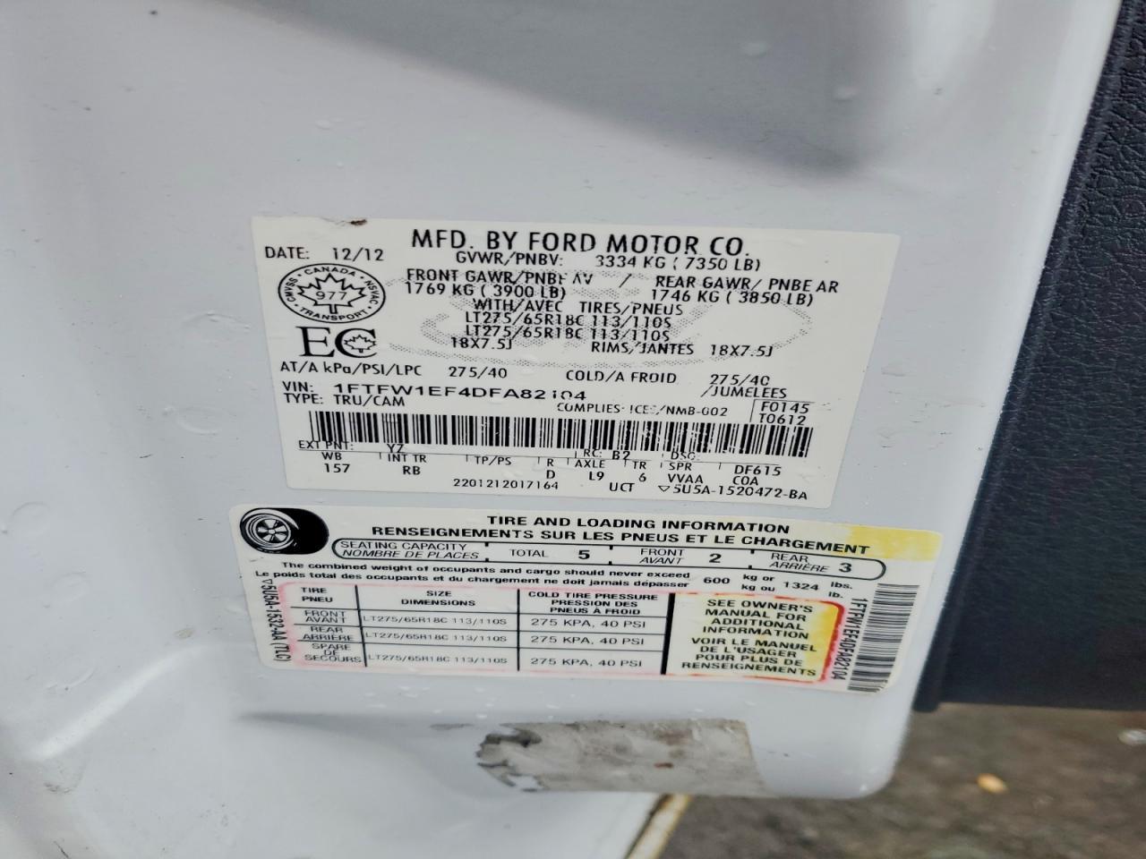 2013 Ford F150 Supercrew