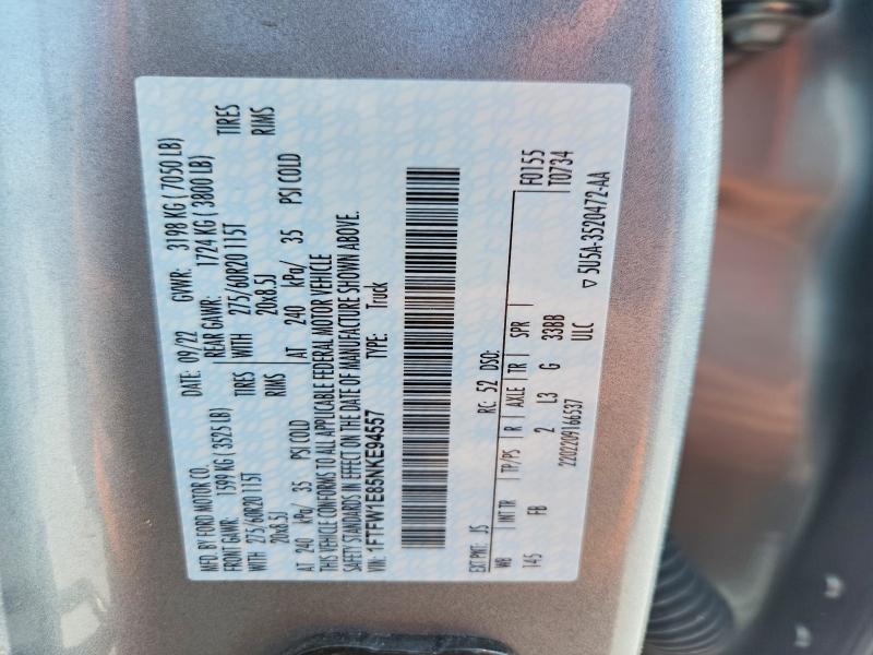 2022 Ford F150 Supercrew
