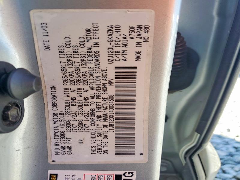 2004 Lexus Gx 470 Base