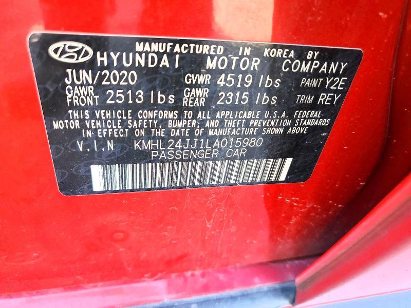 2020 Hyundai Sonata Hybrid Blue