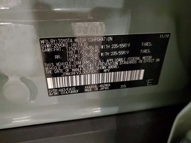 2020 Toyota Rav4 xle Premium