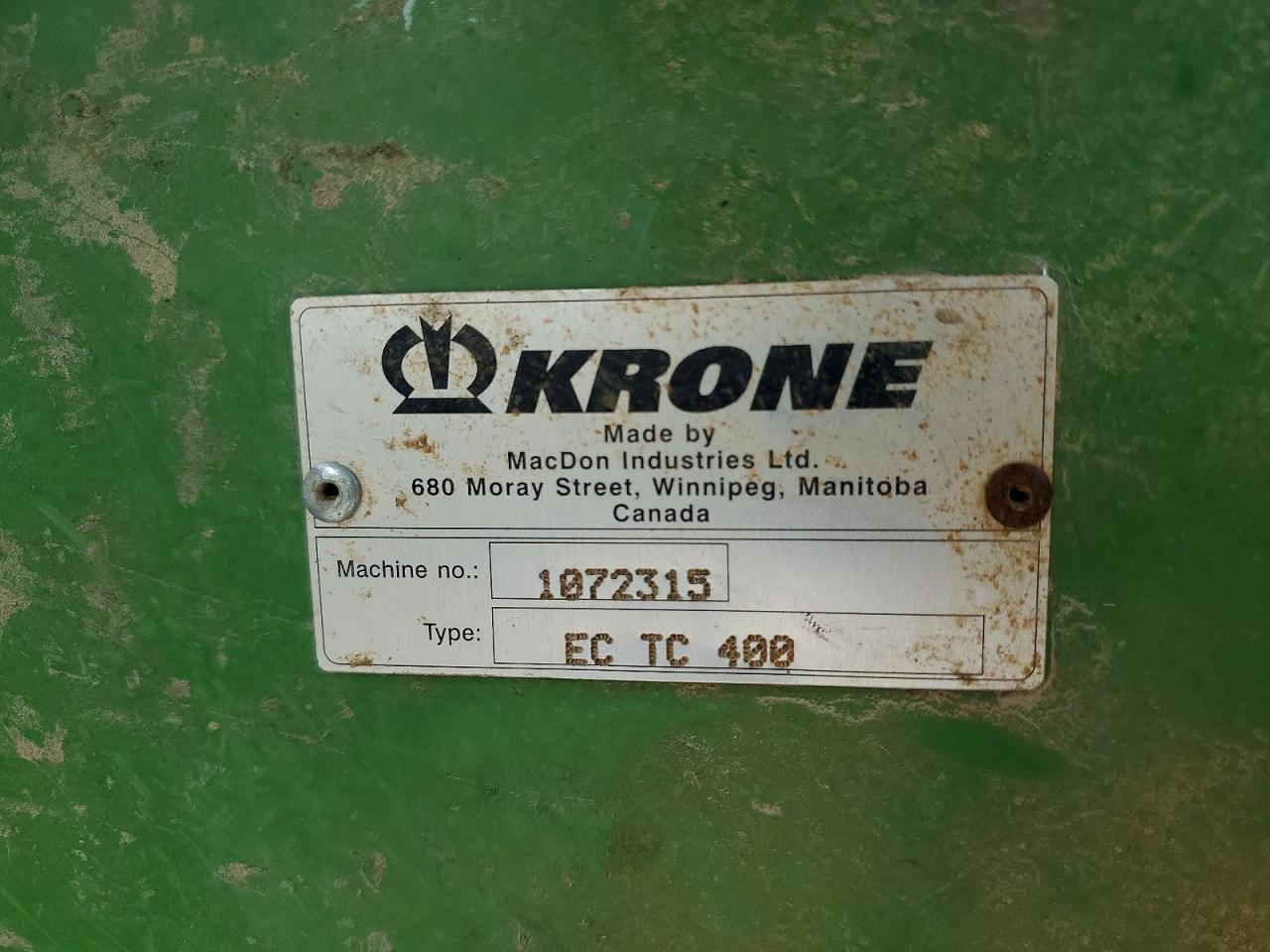 2023 Krone ECTC400 Mower Conditioner