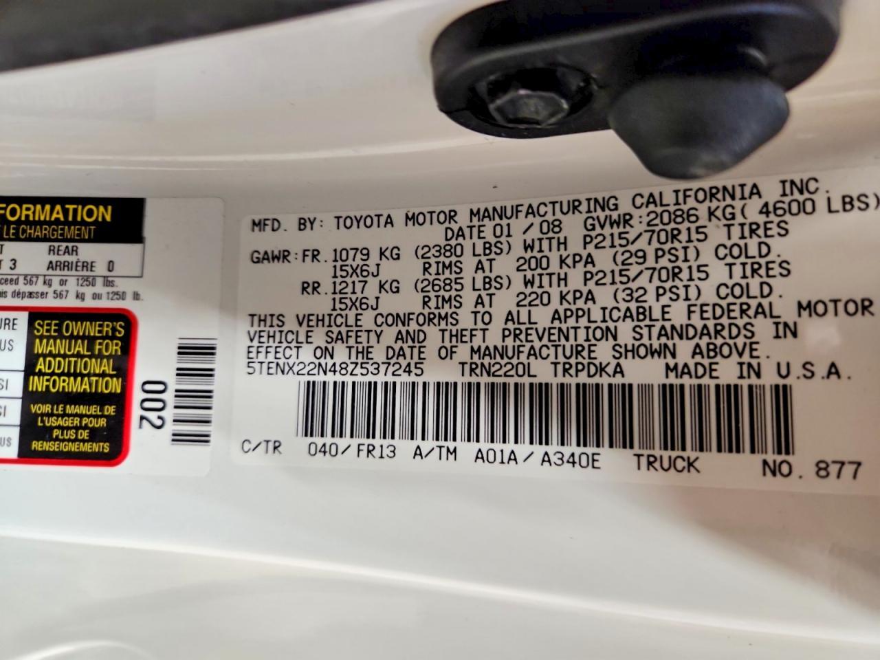 2008 Toyota Tacoma Base