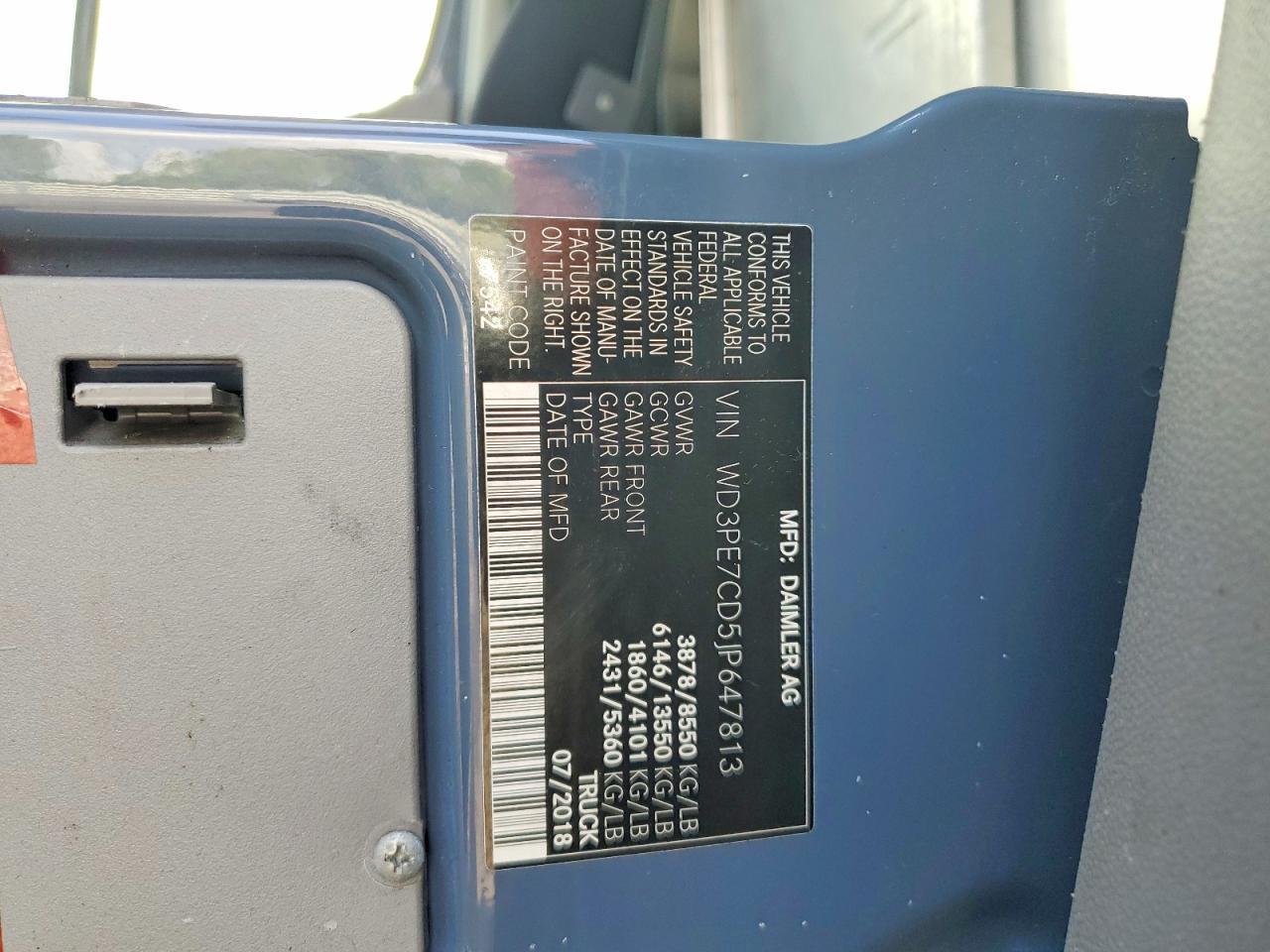 2018 Mercedes-Benz Sprinter 2500 Delivery van
