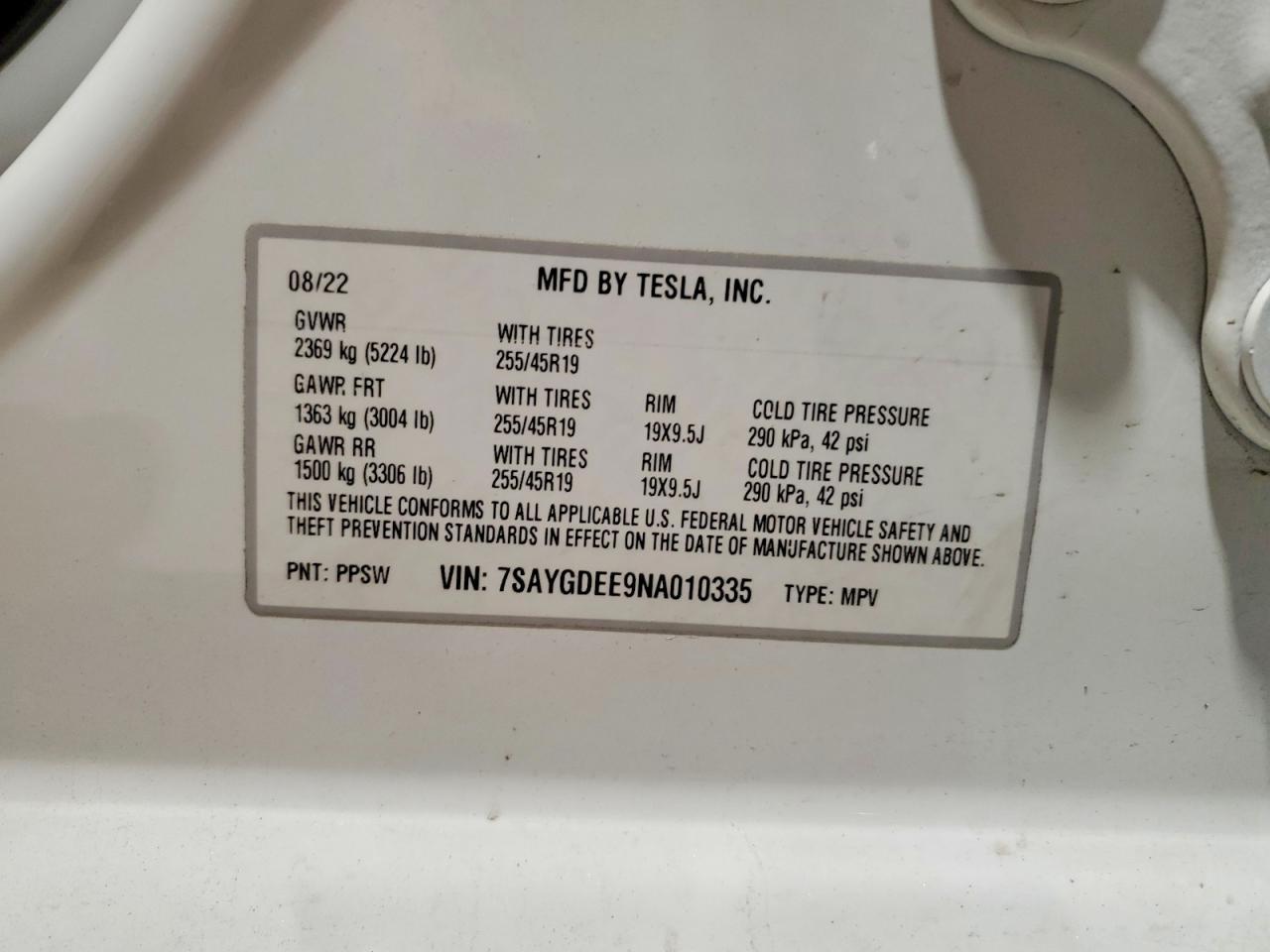 2022 Tesla Model y