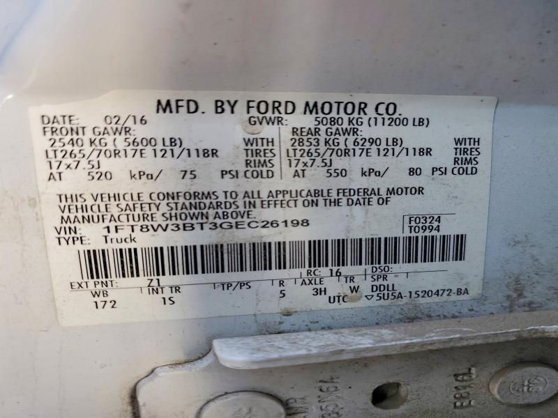 2016 Ford F350 Super Duty