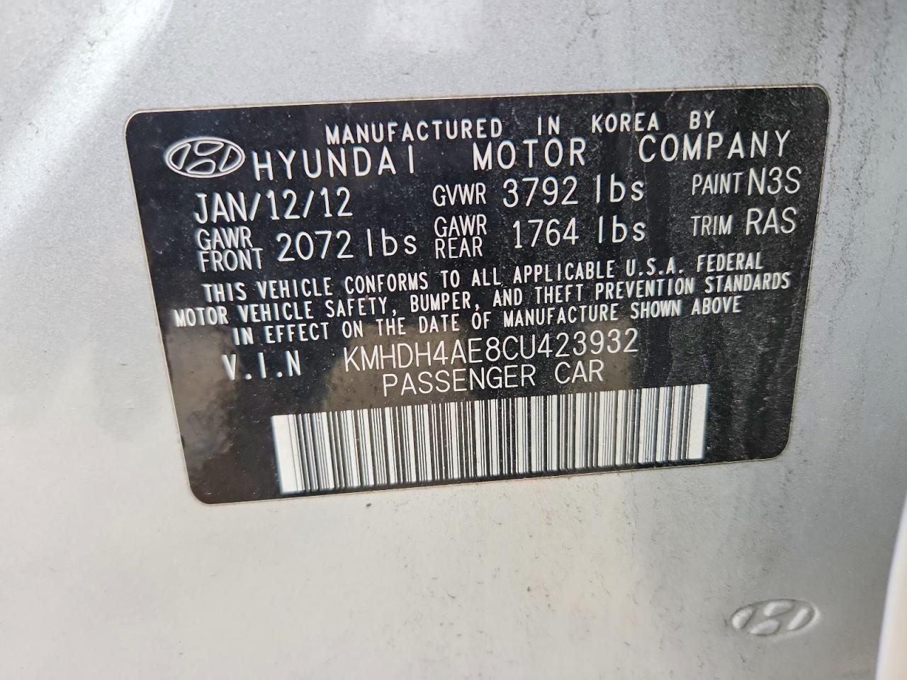 2012 Hyundai Elantra Limited