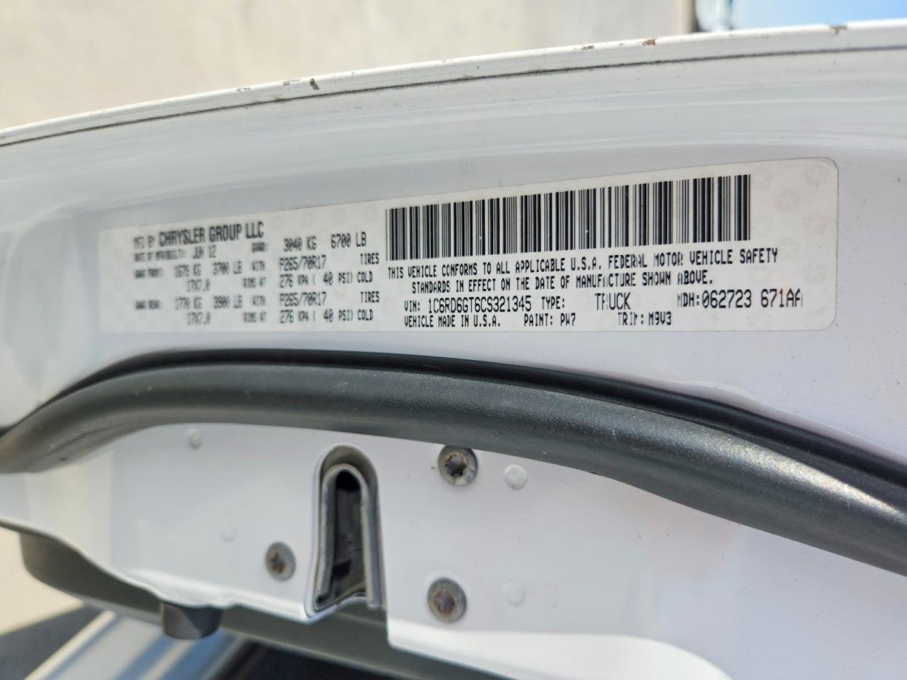 2012 Dodge RAM 1500 SLT