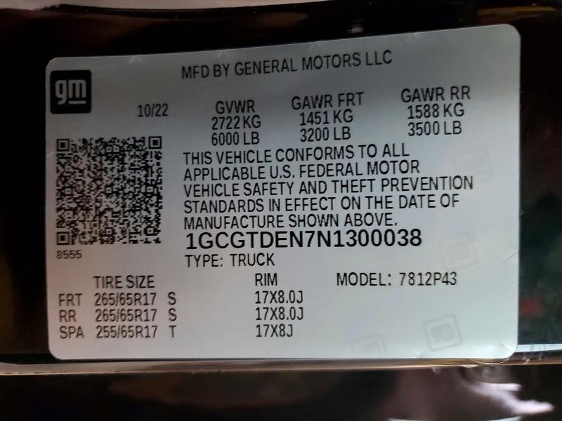 2022 Chevrolet Colorado Z71