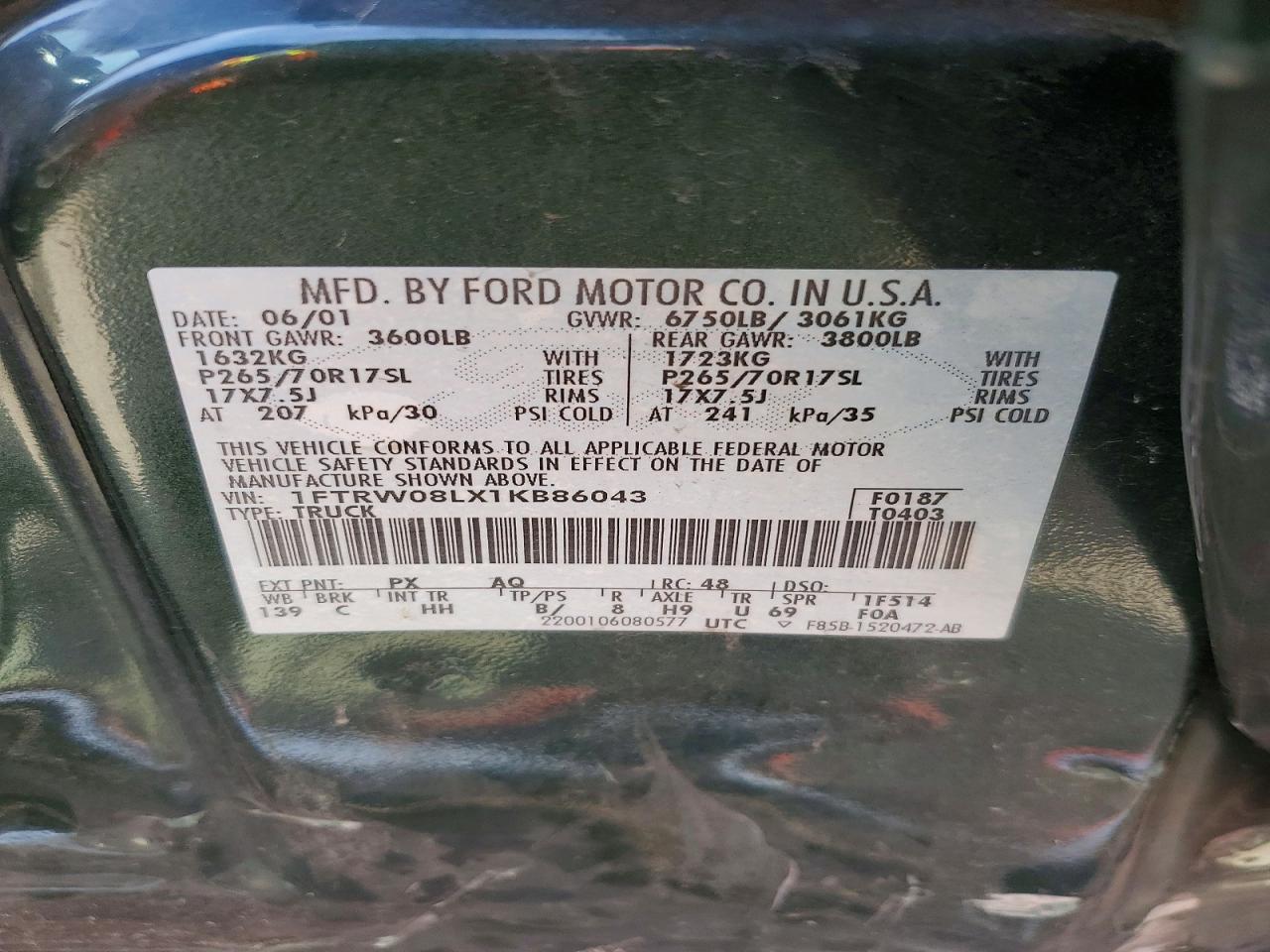 2001 Ford F150 Supercrew