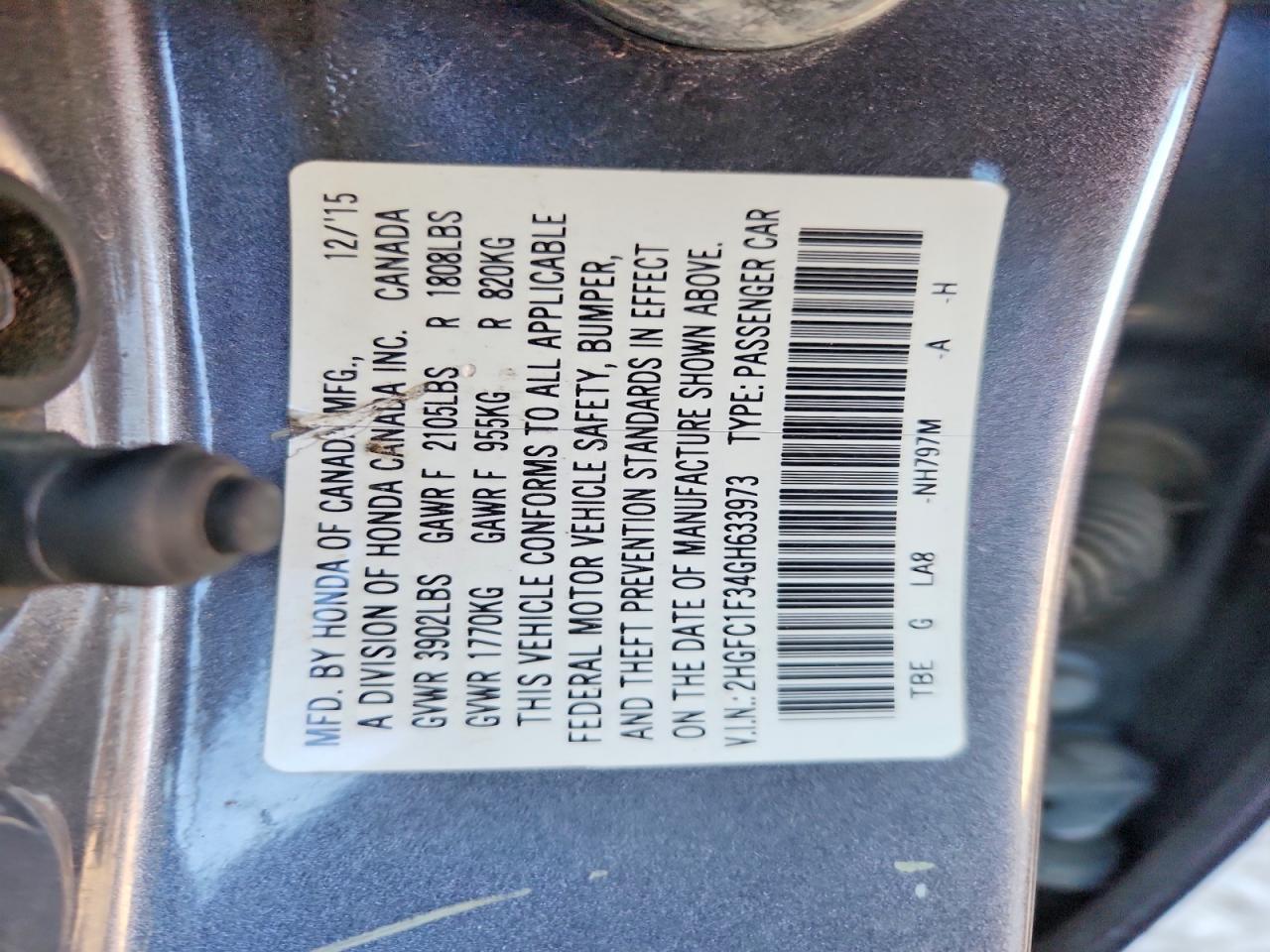 2016 Honda Civic ex