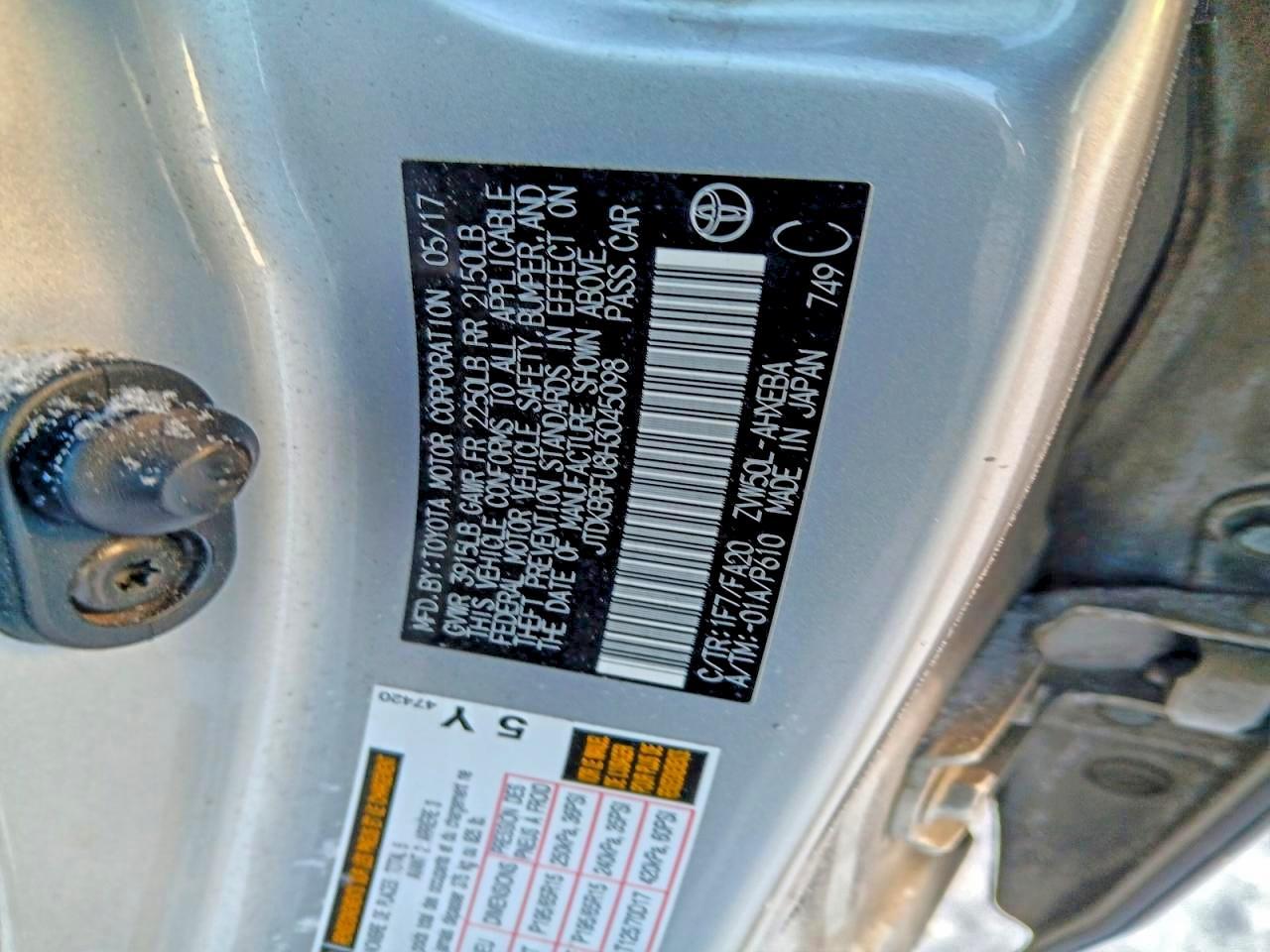 2017 Toyota Prius two