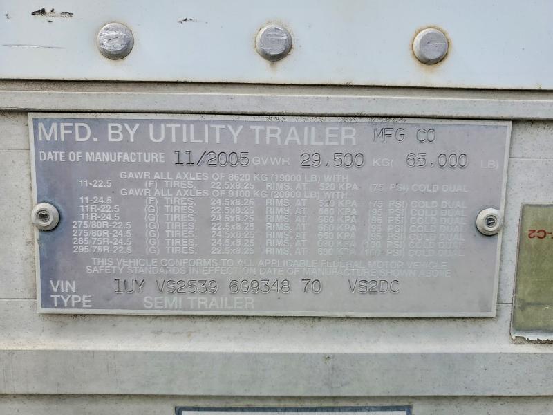 2006 Utility VS2DC DRY Van Trailer