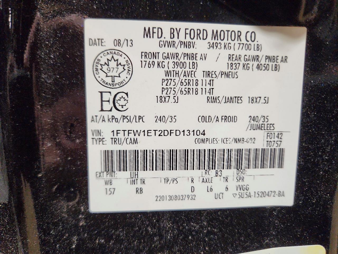 2013 Ford F150 Supercrew