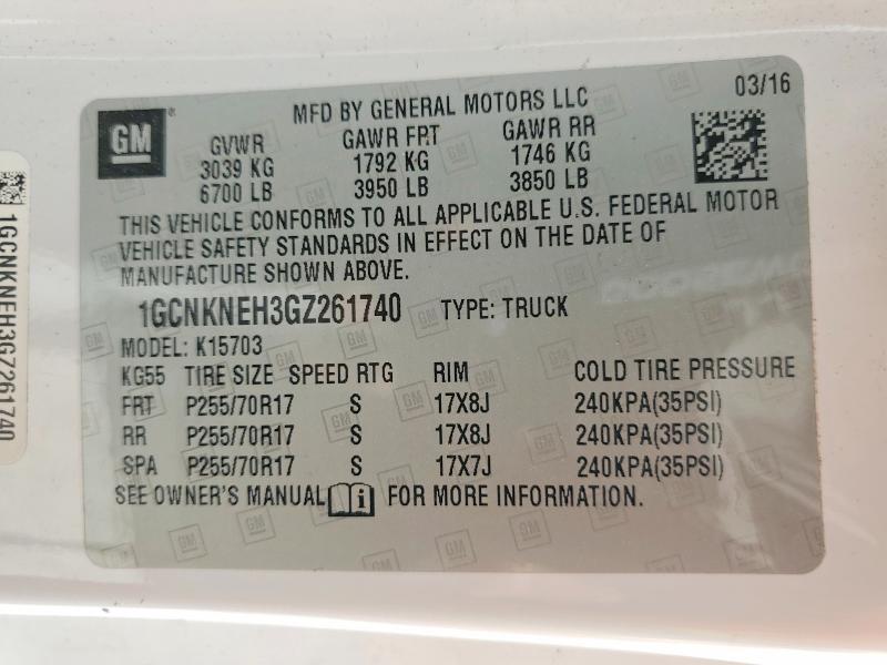 2016 Chevrolet Silverado K1500