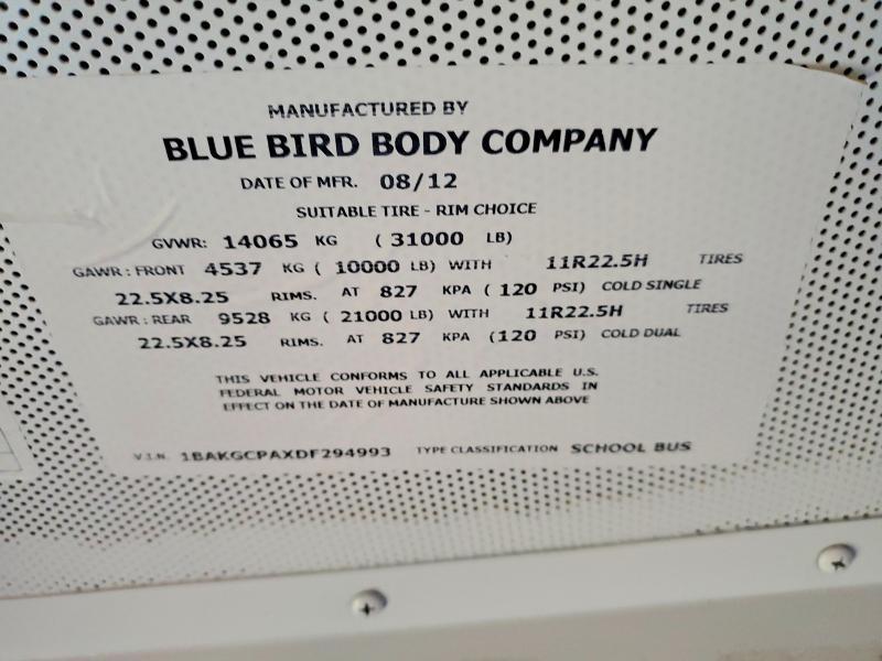 2013 Bluebird Vision-School Bus