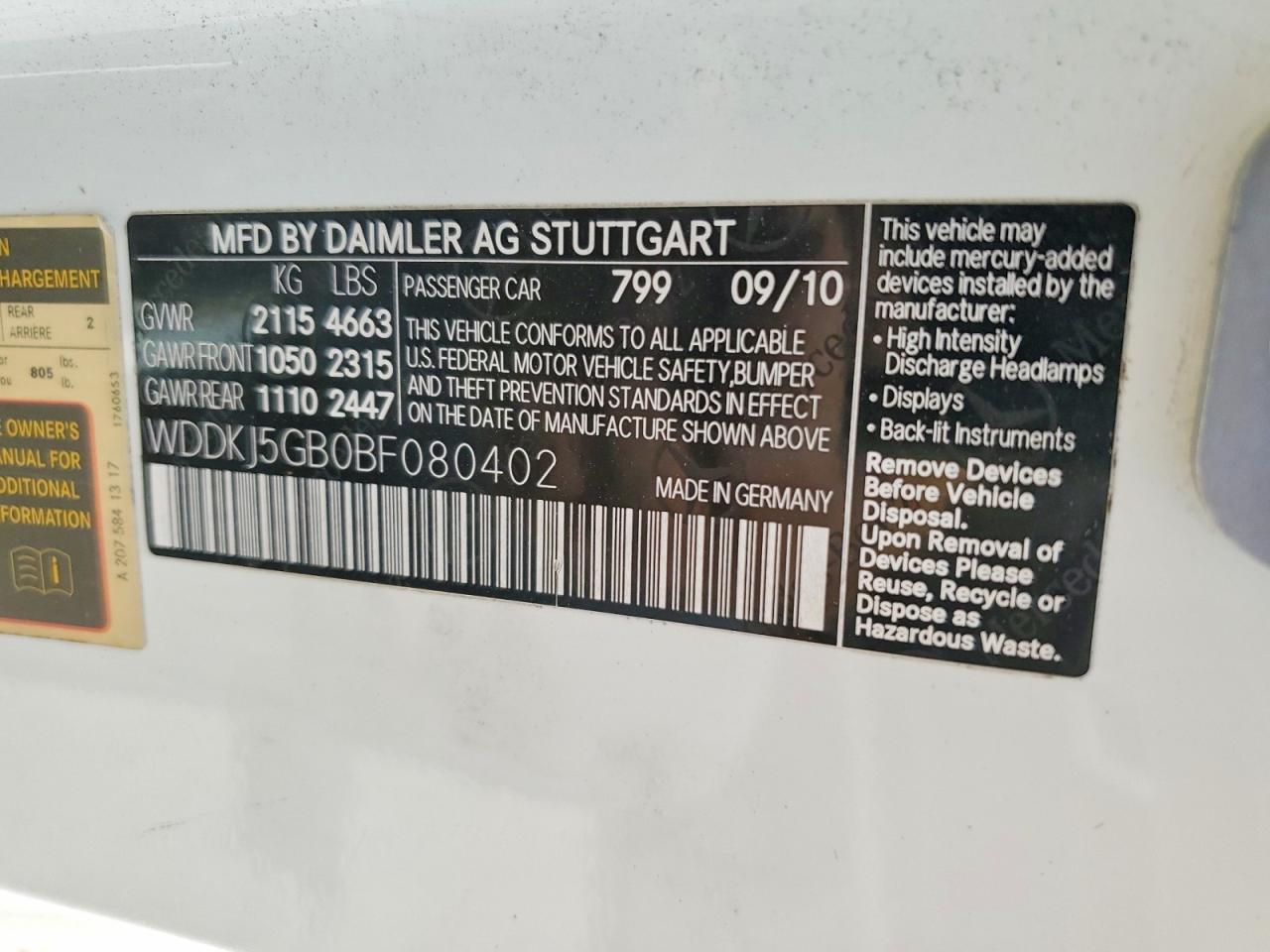 2011 Mercedes-Benz E 350