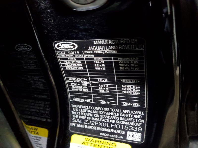 2020 Land Rover Range Rover Evoque s