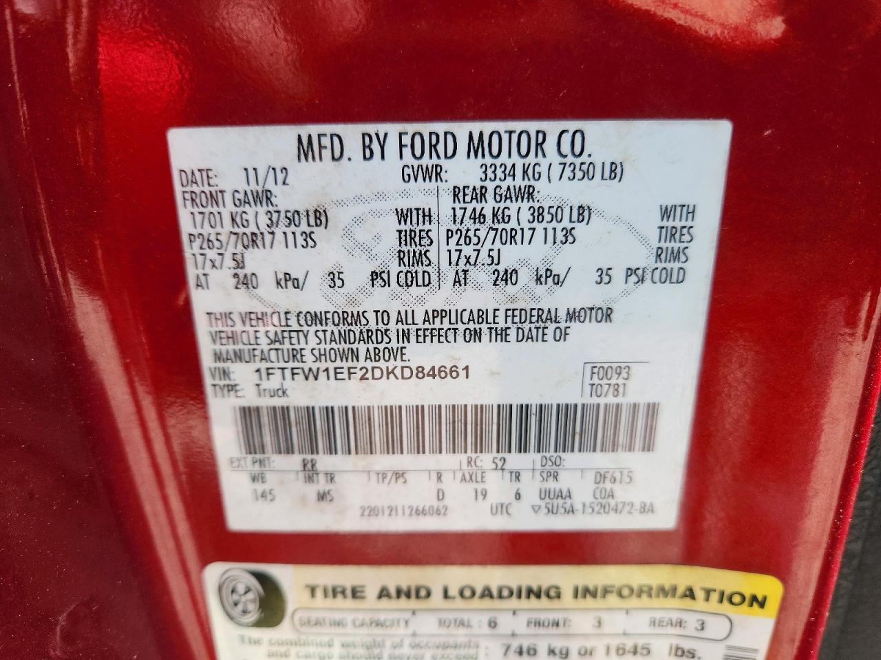 2013 Ford F150 Supercrew