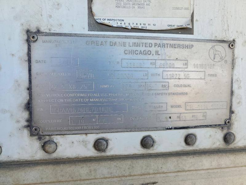 2011 Great Dane 2011 Great Dane CTL-1114-12048 Refrigerated Van TR