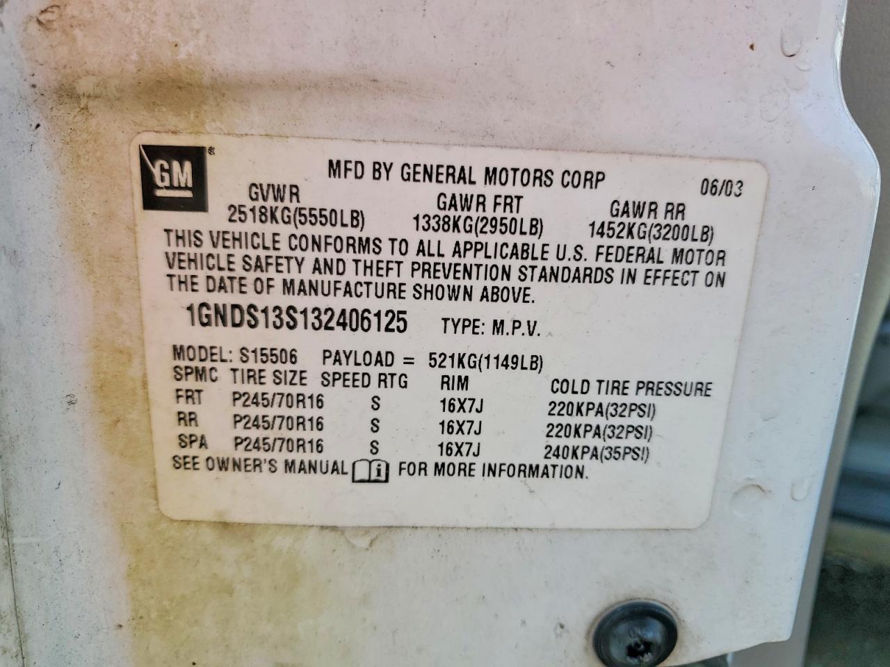 2003 Chevrolet Trailblazer