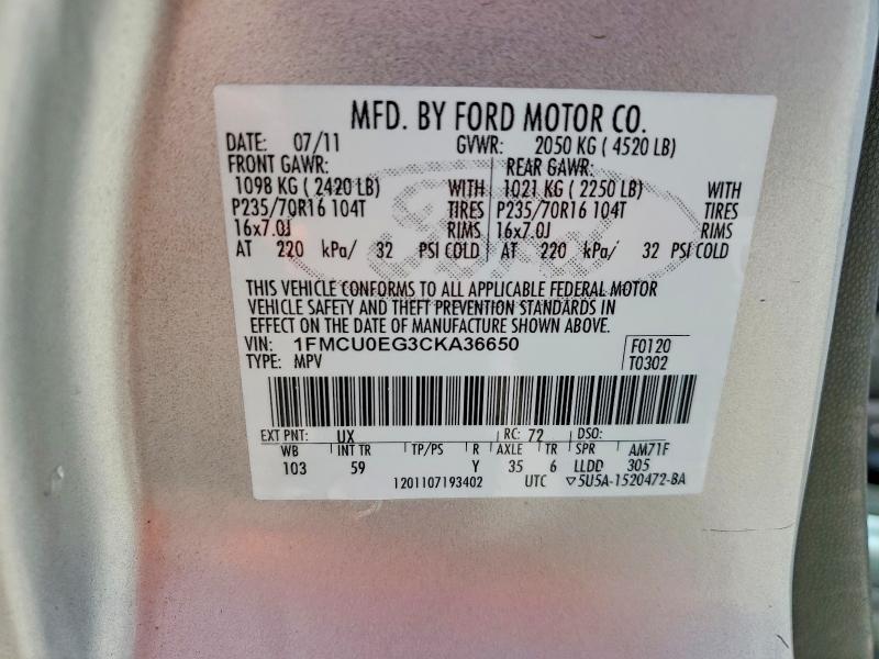 2012 Ford Escape Limited