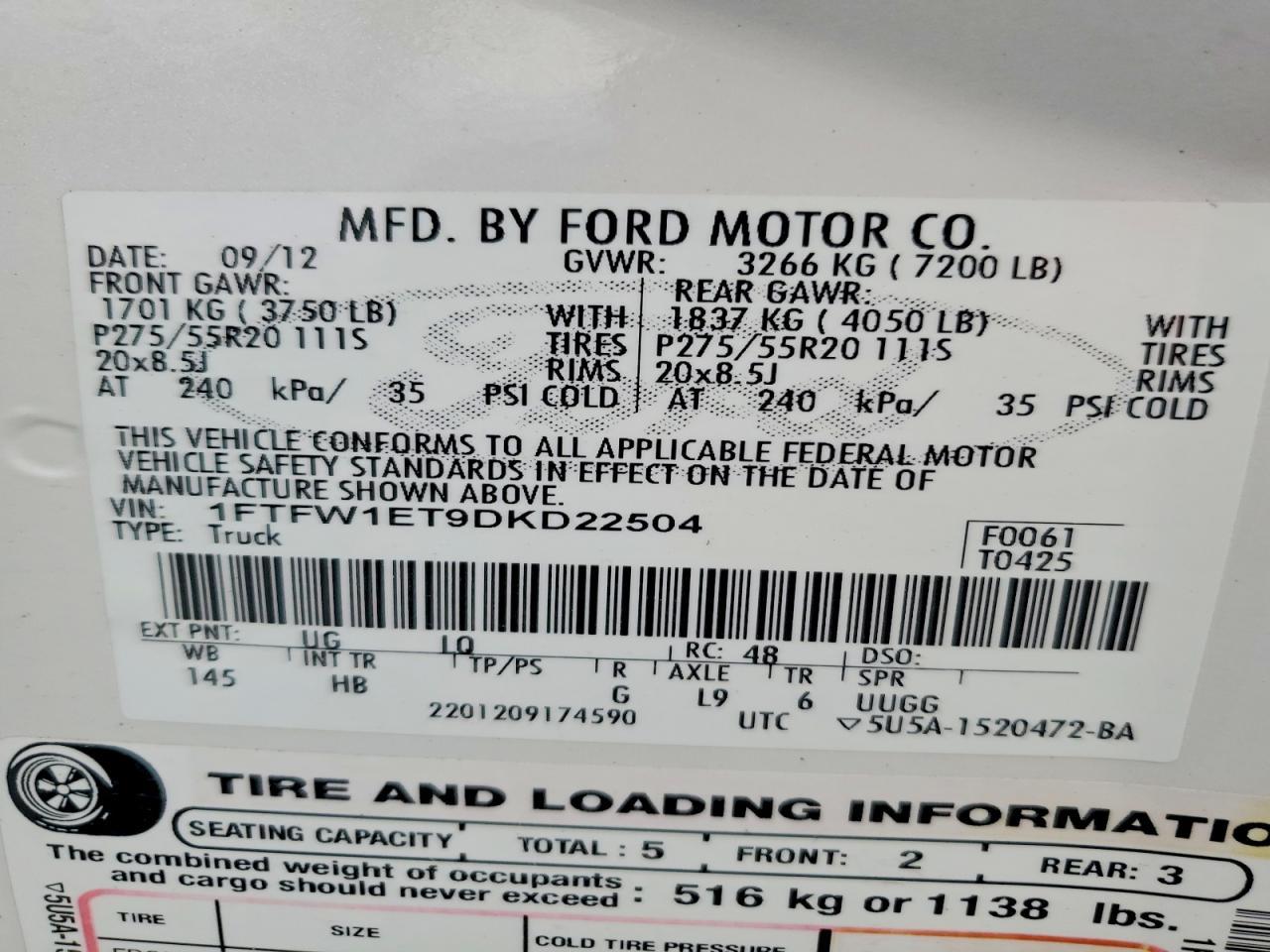 2013 Ford F150 Supercrew