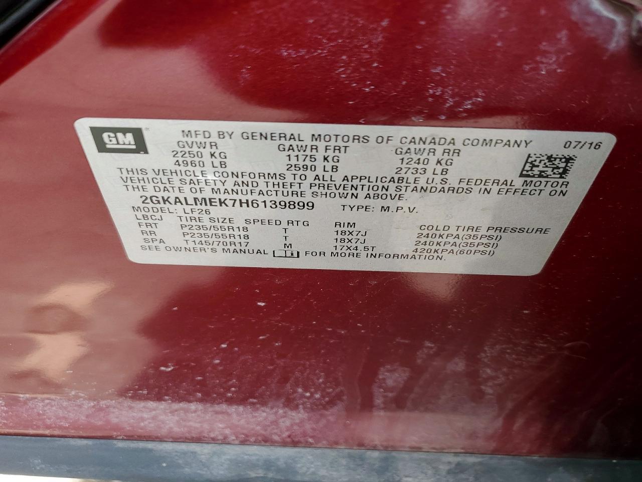 2017 GMC Terrain sle