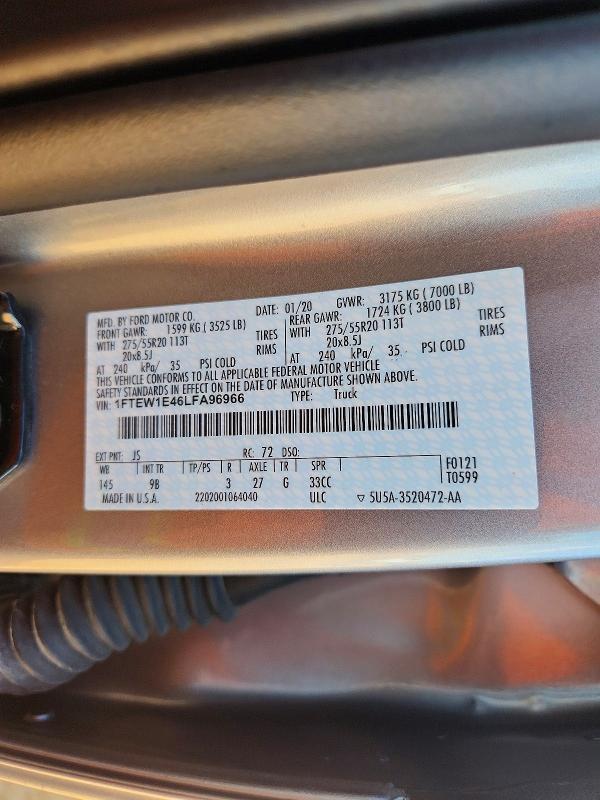 2020 Ford F150 Supercrew