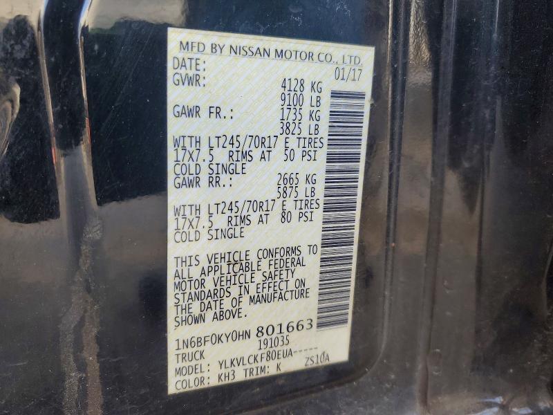 2017 Nissan Nv 2500 hd s