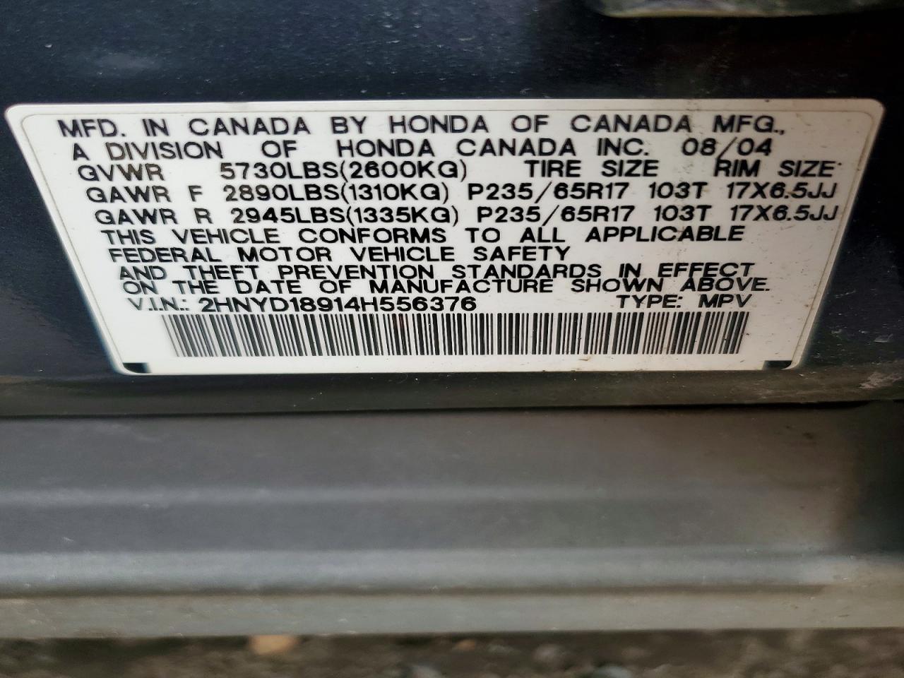 2004 Acura Mdx Touring