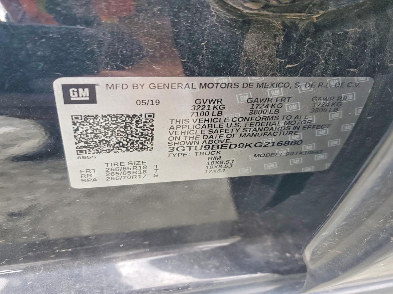 2019 GMC Sierra K1500 SLE