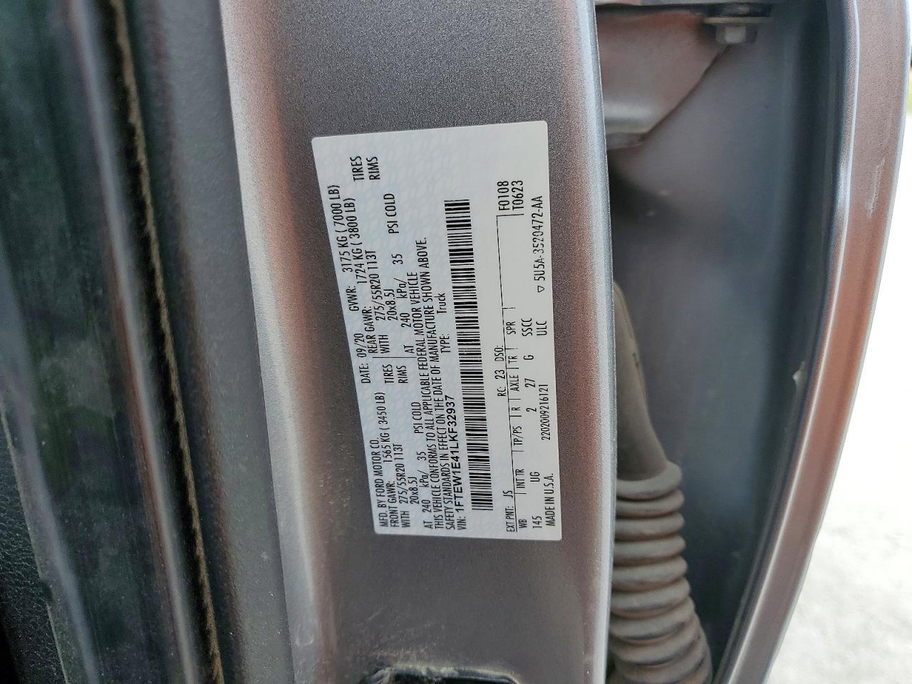 2020 Ford F150 Supercrew