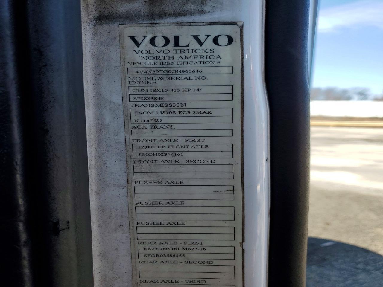 2016 Volvo VNL Semi Truck