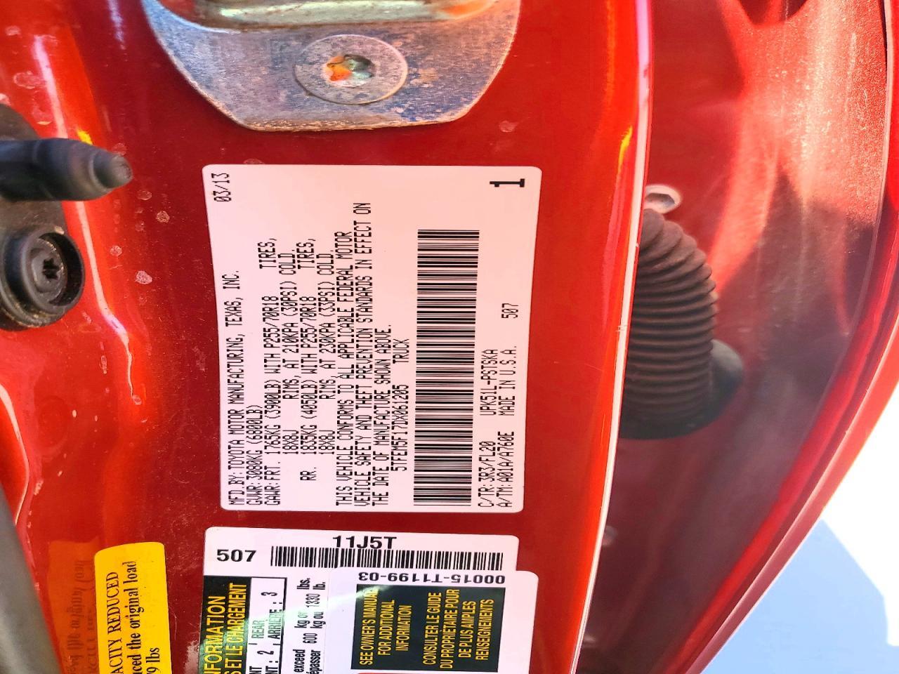 2013 Toyota Tundra Grade