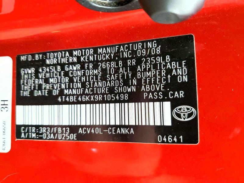 2009 Toyota Camry le