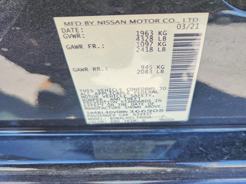 2021 Nissan Altima 2.5 sv