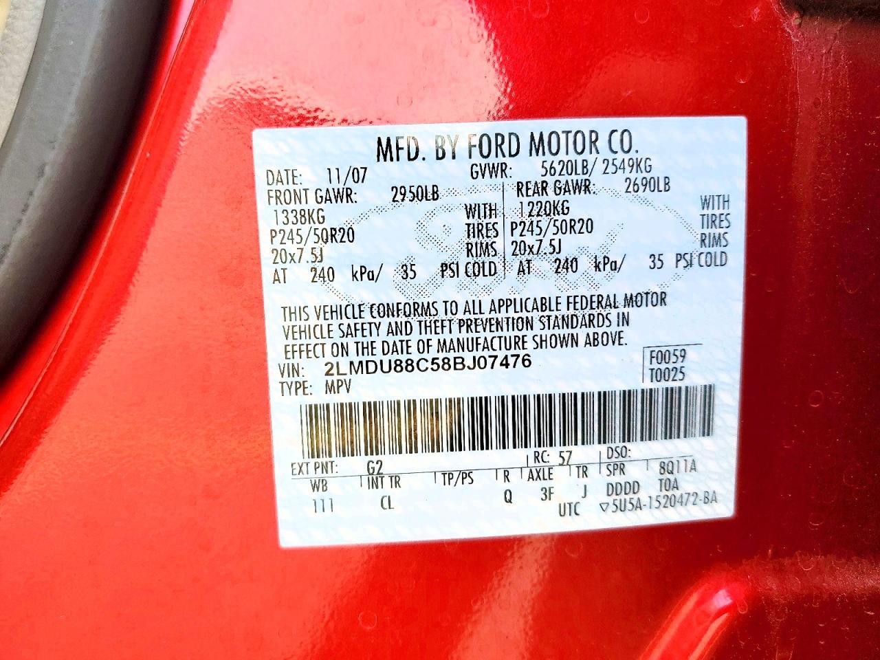 2008 Lincoln Townhouse MKX