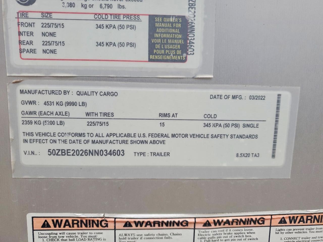 2022 Quality ITY Cargo Enclosed Cargo Trailer