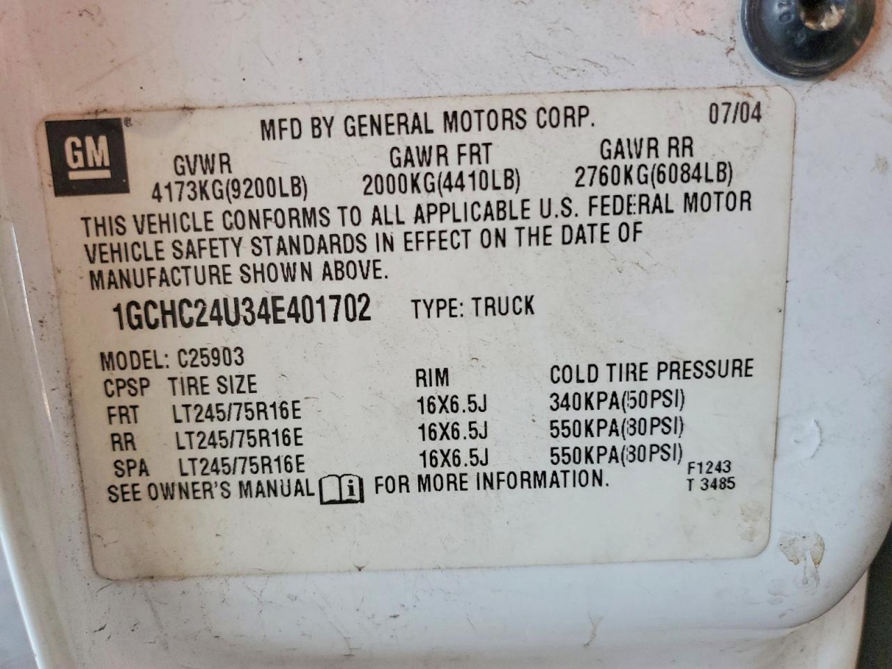 2004 Chevrolet Silverado C2500 Heavy Duty