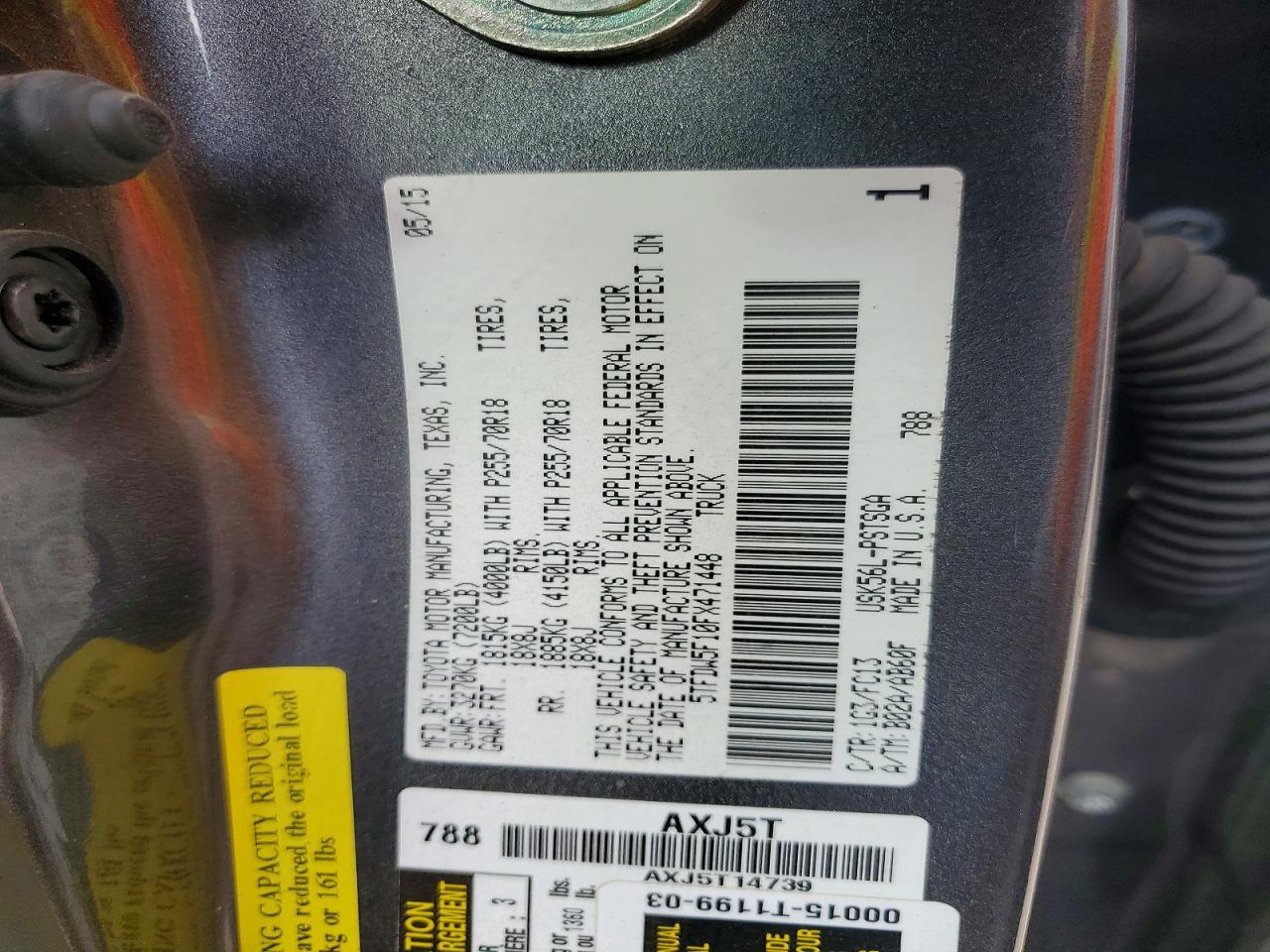 2015 Toyota Tundra SR5