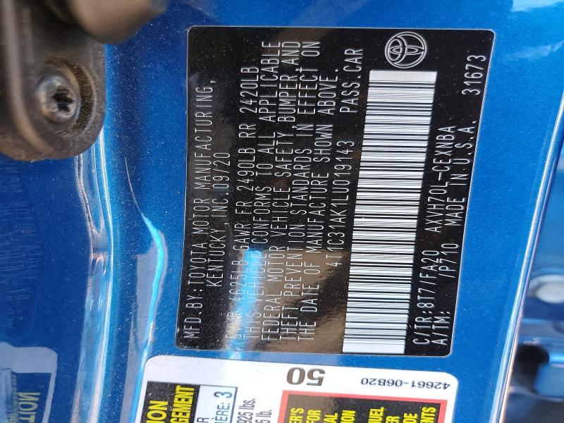 2020 Toyota Camry Hybrid le