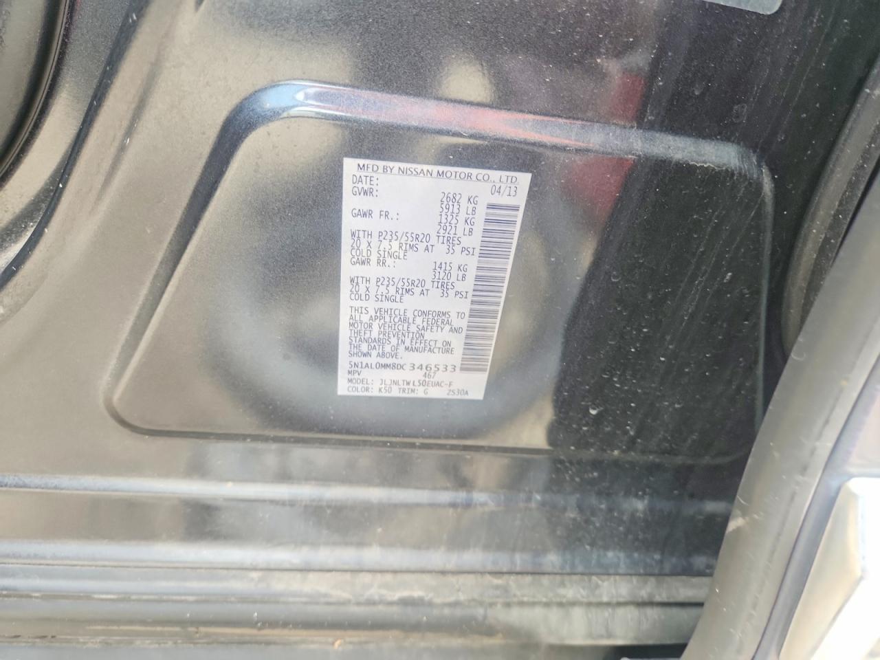 2013 Infiniti Jx35 Base