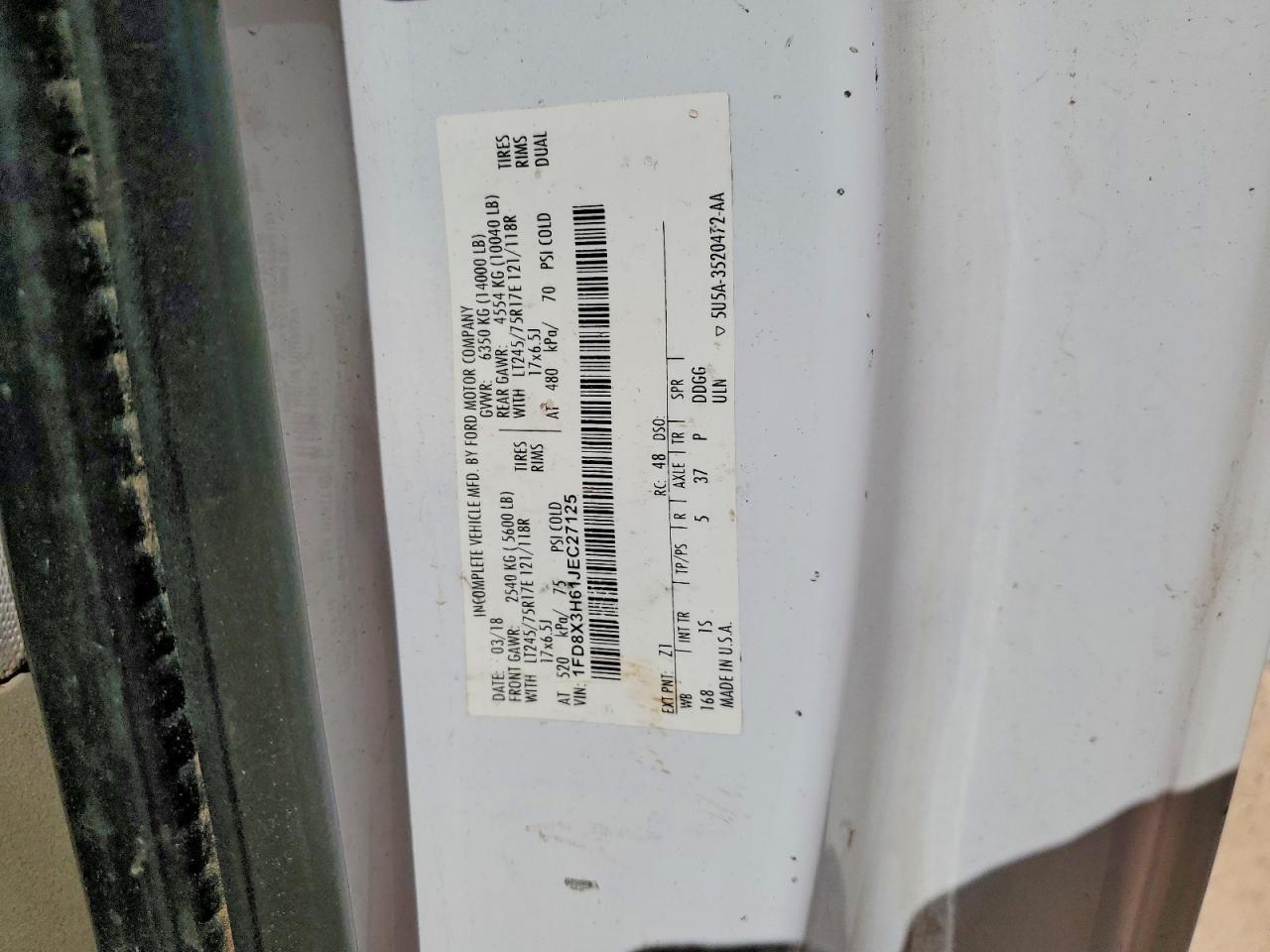 2018 Ford F350 Super Duty Utility / Service Truck