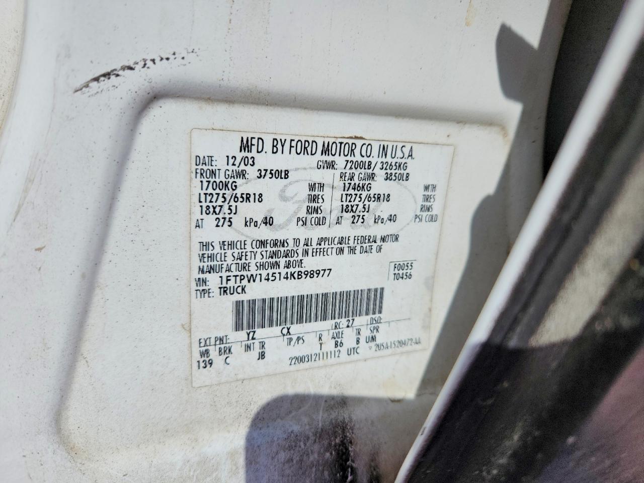 2004 Ford F150 Supercrew