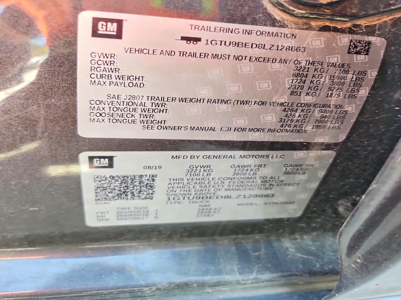 2020 GMC Sierra K1500 SLE