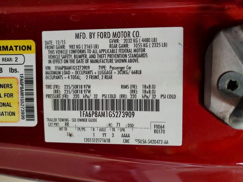 2016 Ford Mustang V6 Coupe