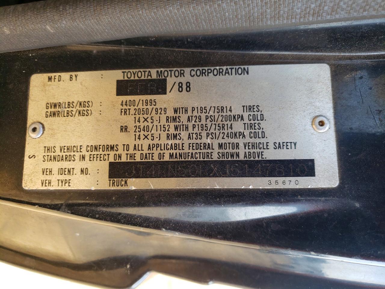 1988 Toyota Pickup Base