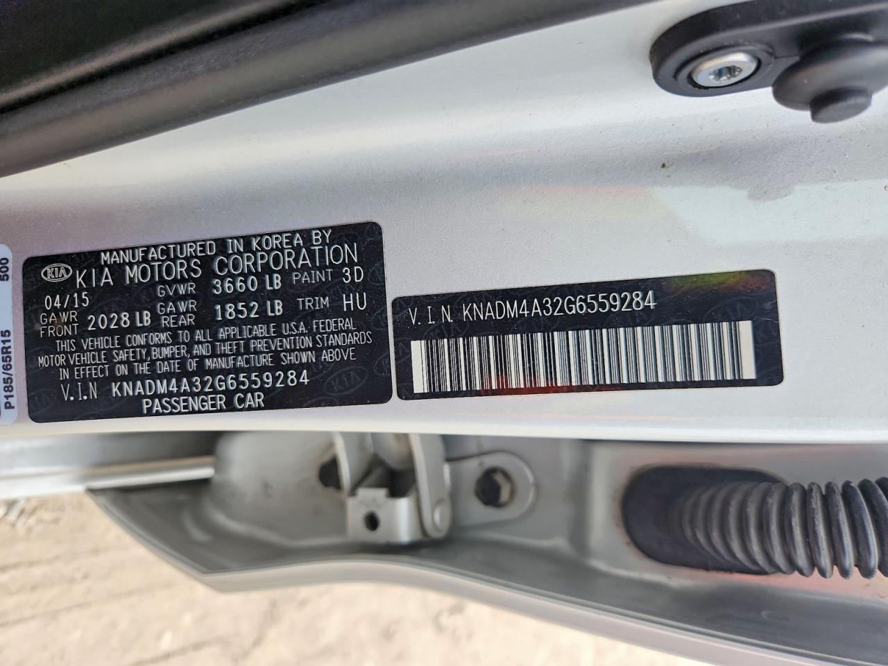 2016 KIA Rio lx